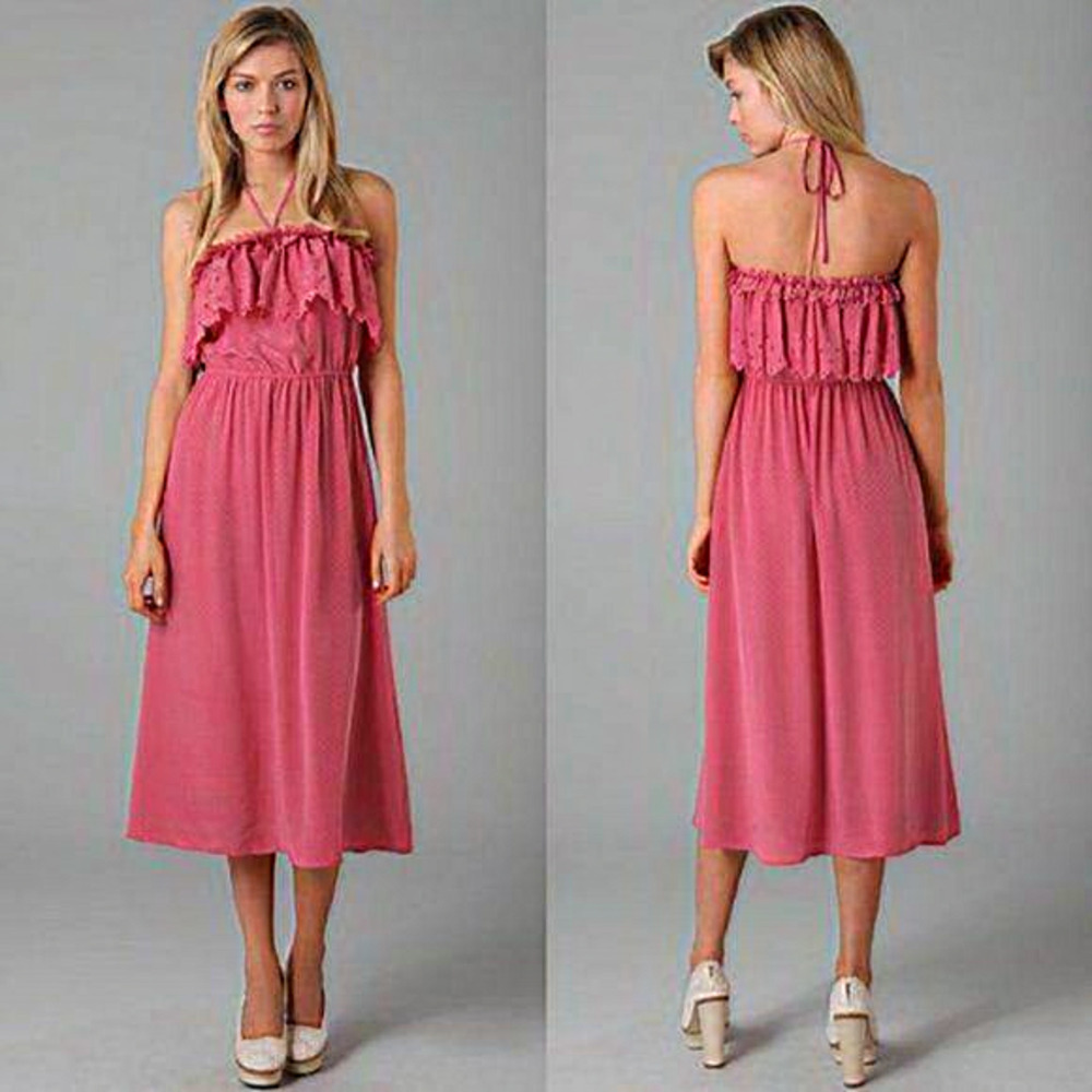Rebecca Taylor Punched Halter Dress Women Size 2